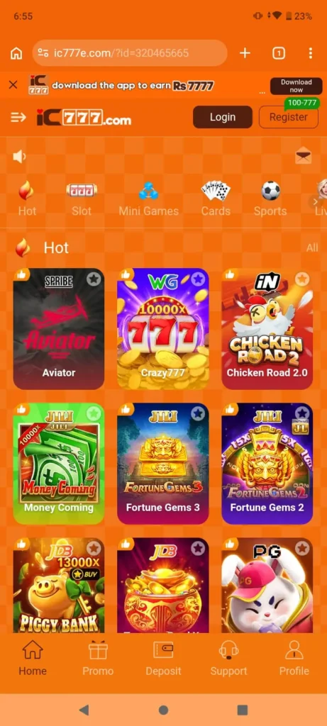 IC777 Game APK Download Free | Slots, Jackpots & Live Casino 3