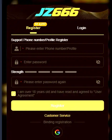 JZ666 Game Login