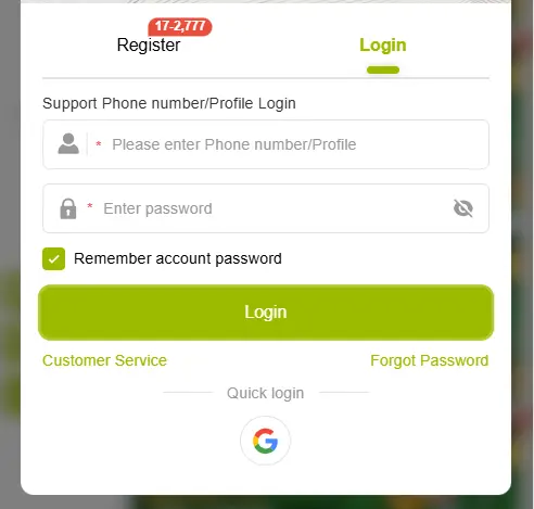 PK701 Register and login Process